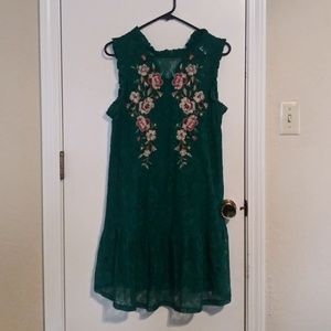 Floral drop waist dress